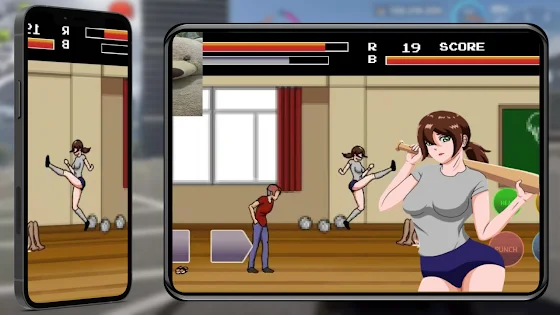 ภาพเกมเพลย์ College Brawl บนอุปกรณ์ Android