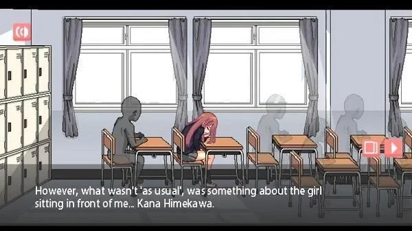 ฉากโรงเรียนโทนพาสเทลในเกม Sloven Classmate