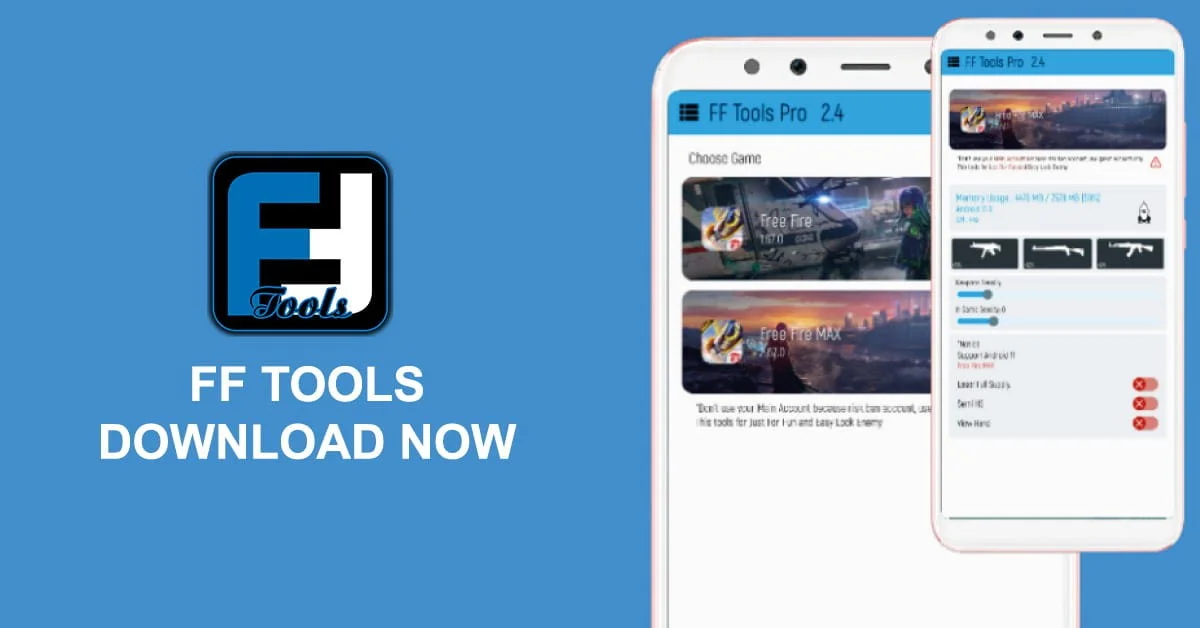 เมนูหลัก FF Tools