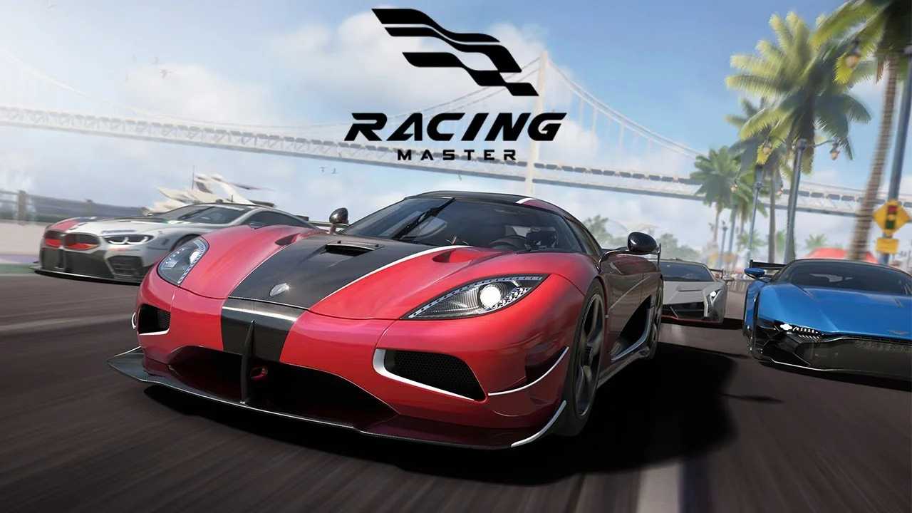 ภาพตัวอย่างเกม Racing Master บนสนามแข่งกลางคืน