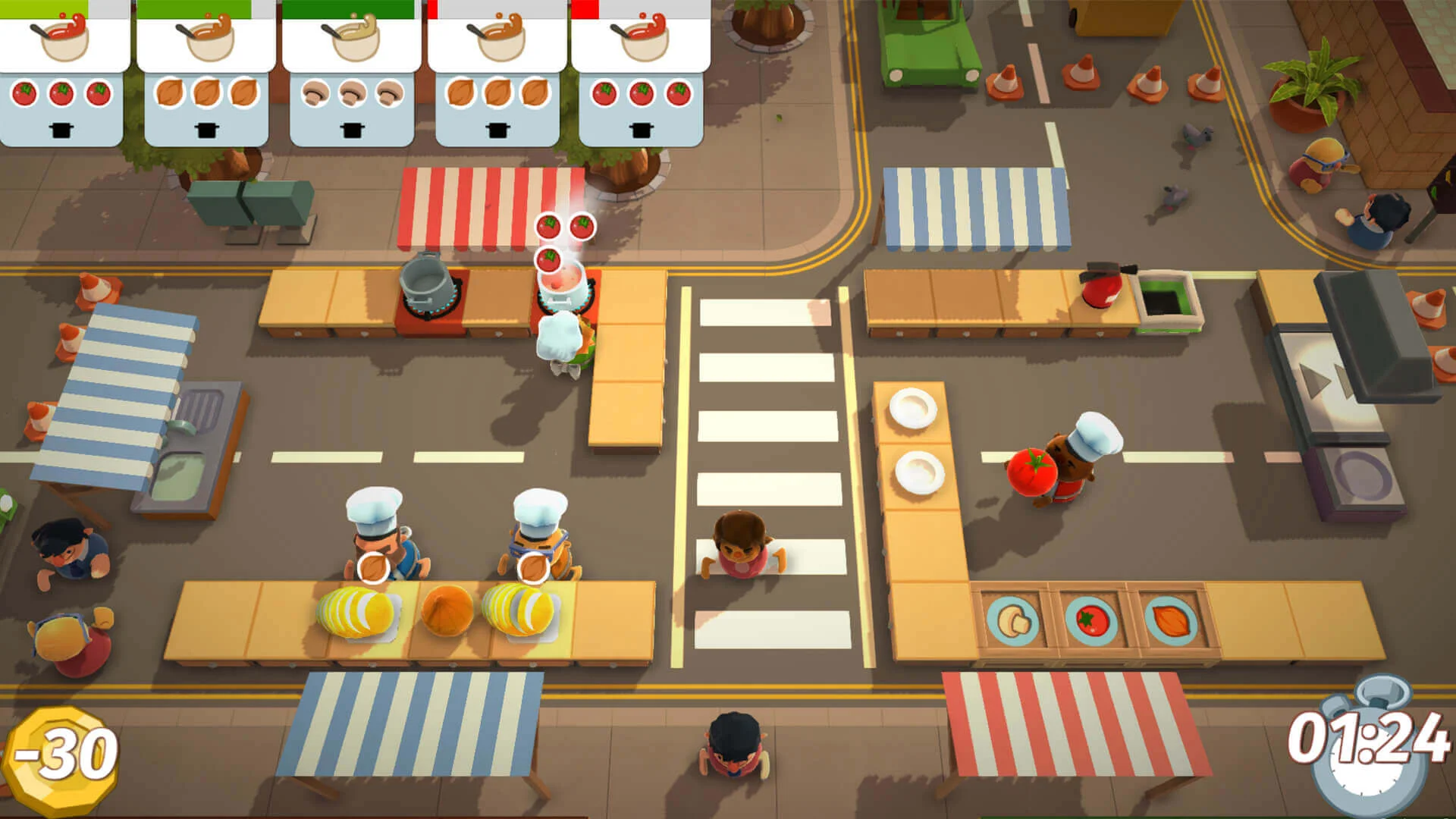 Chefs preparing food