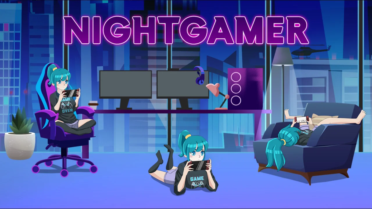 Night Gamer Girl gameplay scene