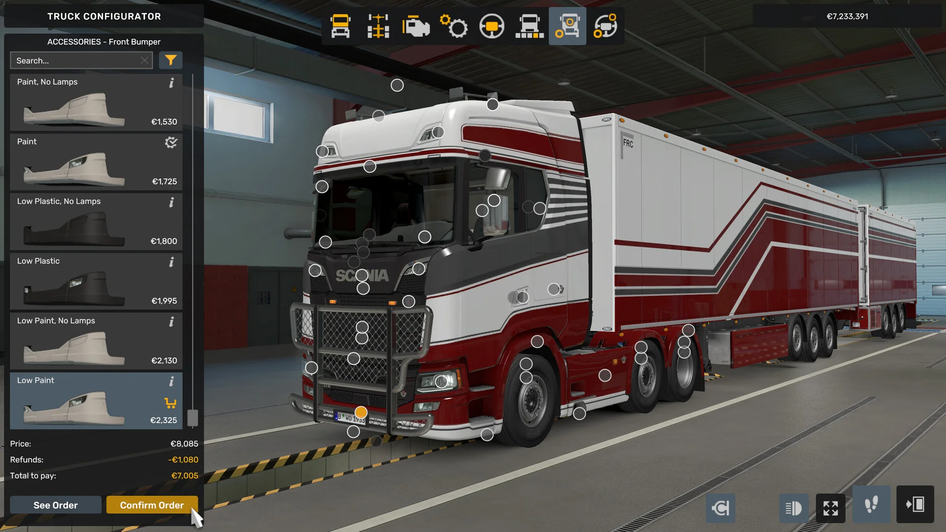 Prilagođavanje kamiona u Euro Truck Simulator 2 Mobile